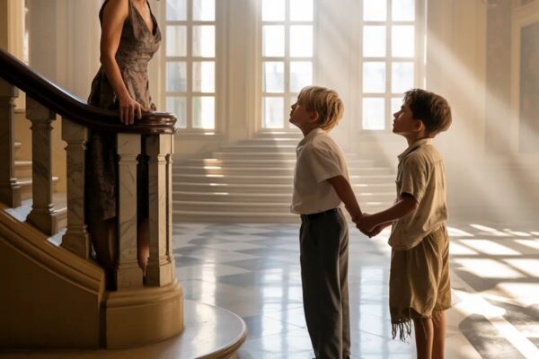 Her Son Whispered “He’s My Brother”—Then a Barefoot Boy Appeared in He...